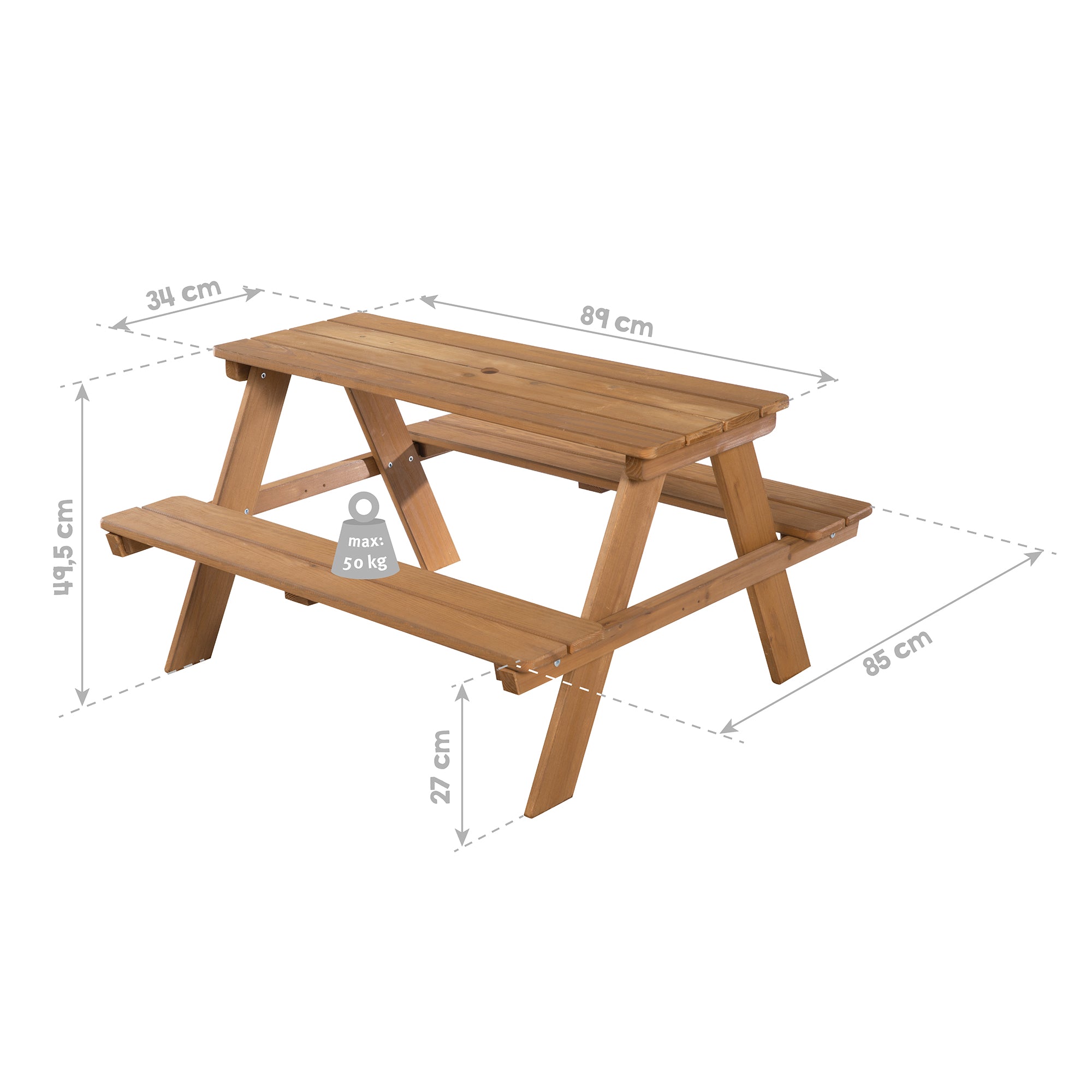 Roba 456001TEV190 Kindersitzgarnitur Outdoor+, Kissen teak teakholz farben – Outdoor + - Produktbild 4