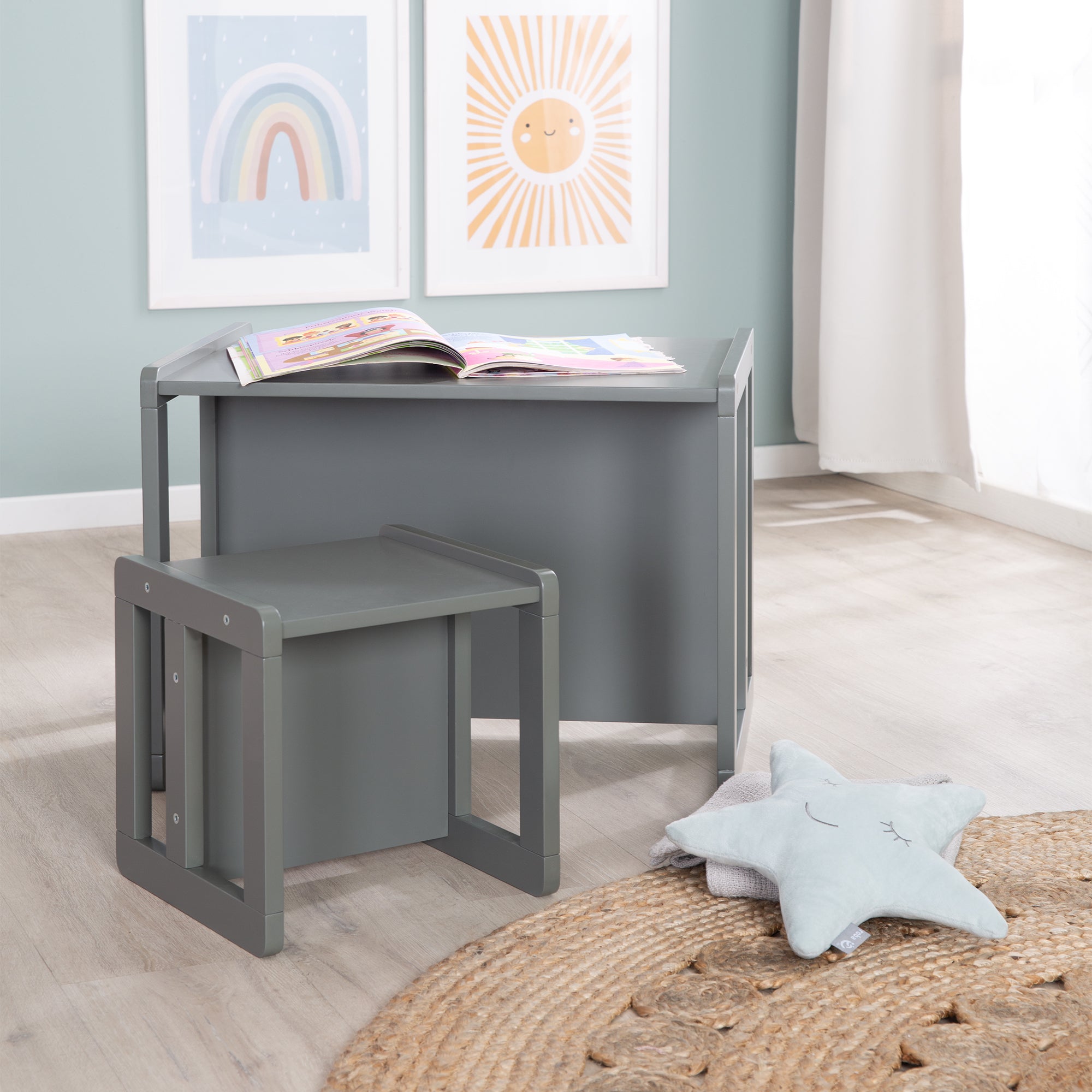 Roba 450004AN Kindersitzgruppe 3in1 anthrazit – Spielmöbel - Produktbild 9