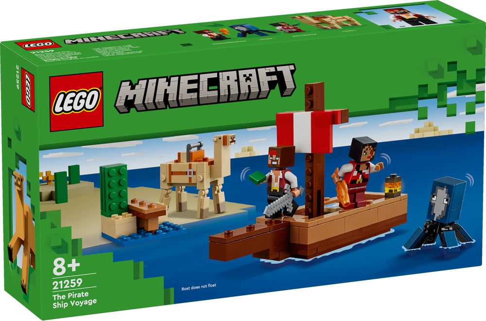 LEGO, 21259, Minecraft, Die, Piratenschiffreise,, Piraten-Spielzeug, Spielzeug