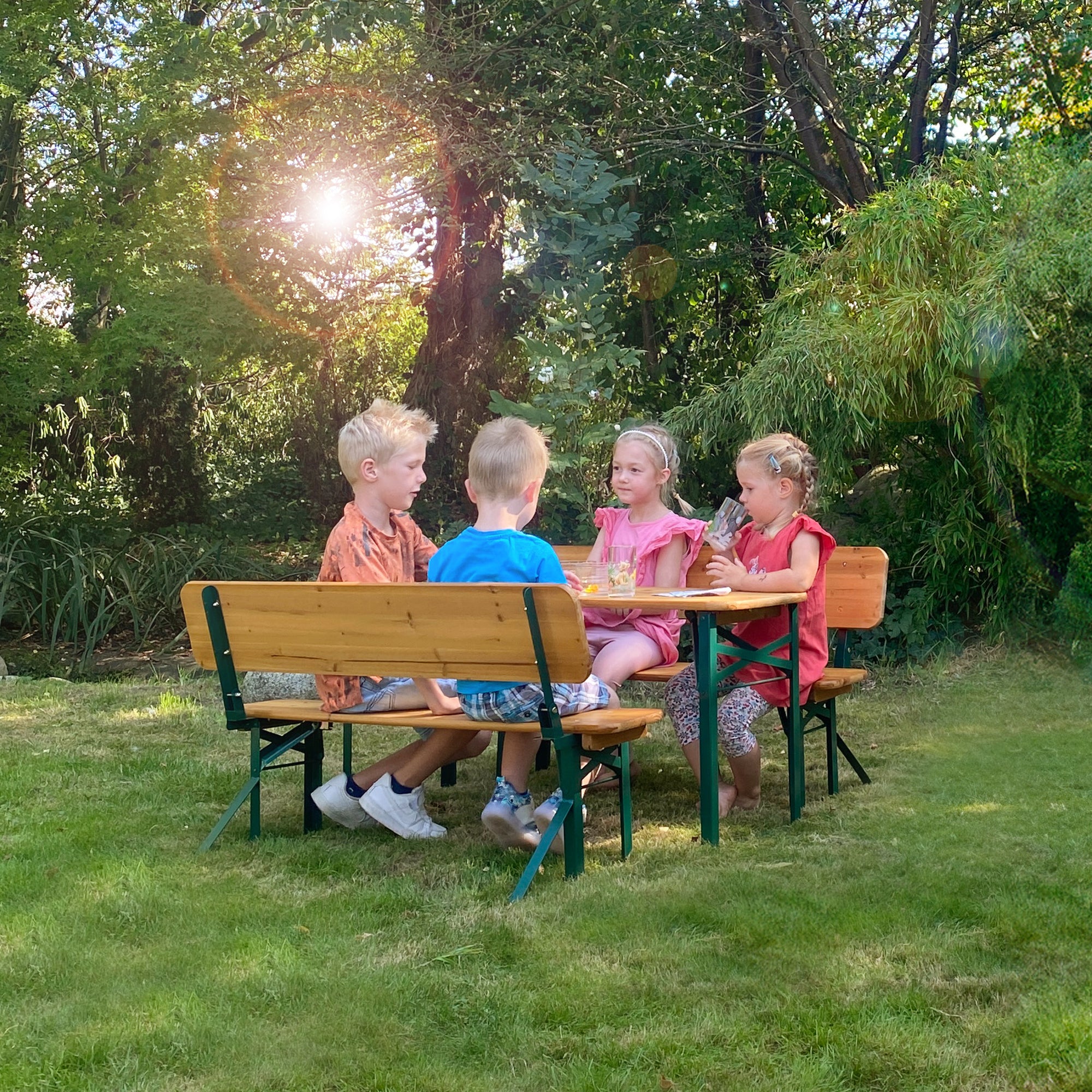 Roba 457009NA Kinderparty-Garnitur mit Lehne natur lackiert – Outdoor FSC - Produktbild 11