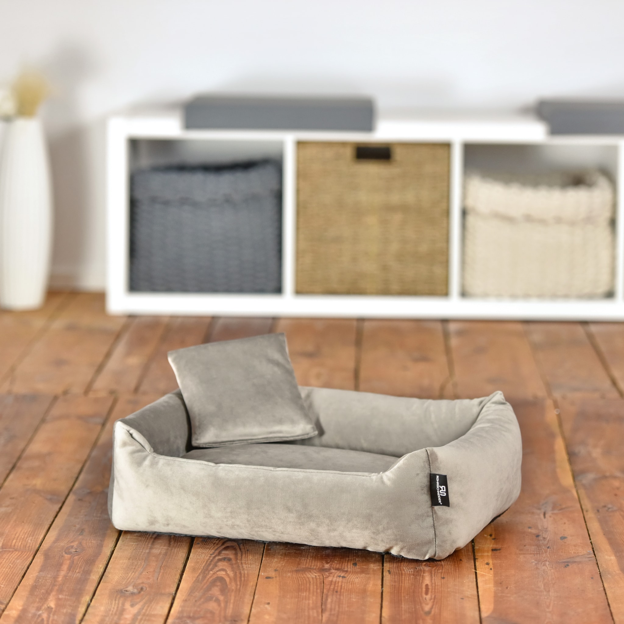 Rohrschneider RS 22240.128 Kuschelsofa Samt taupe Gr.2 – Haustiermöbel