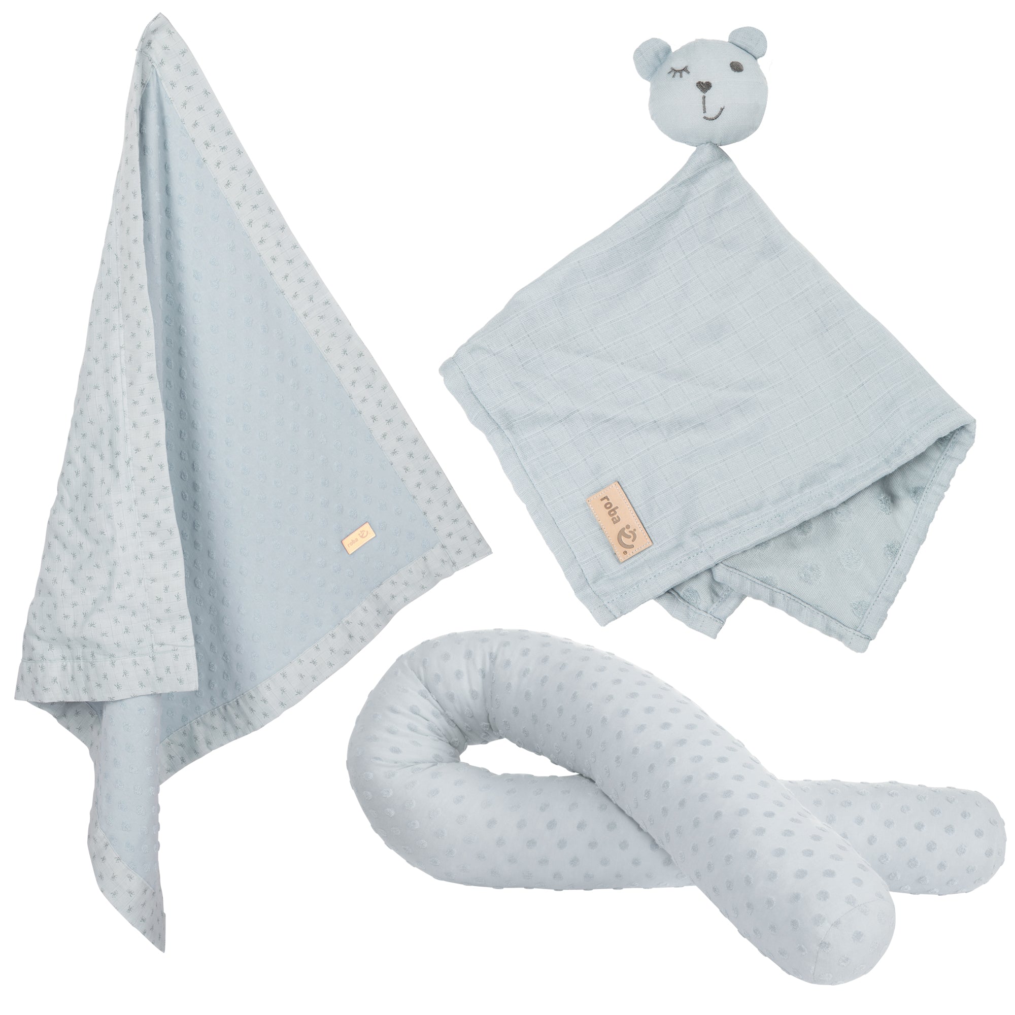 Roba 228S03T3 Geschenkset Baby Kuscheln & Spielen türk hell blau – Heim Textilien - hell blau - Heim Textilien - Produktbild 1