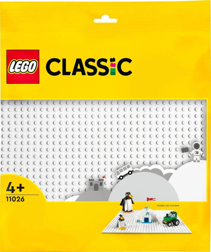 LEGO Classic Weiße Bauplatte 11026 – 32×32 Noppen, weiß, als Baubasis