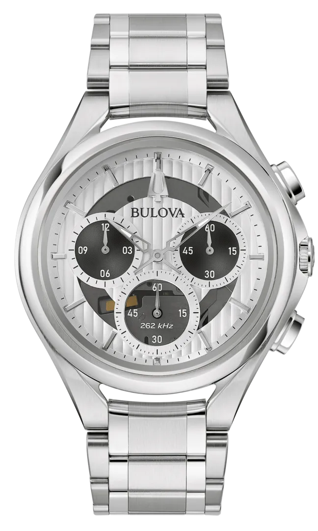 BULOVA 96A301 Uhr, Herren, Chrono, Edelstahl CURV