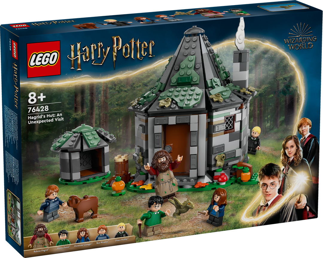 LEGO 76428 Harry Potter Hagrids Hütte: Ein unerwarteter Besuch LEGO, 76428, Harry, Potter, Hagrids, Hütte:, Ein, unerwarteter, Besuch, Hütte, Draußen, Person, Spielzeug, Gesicht