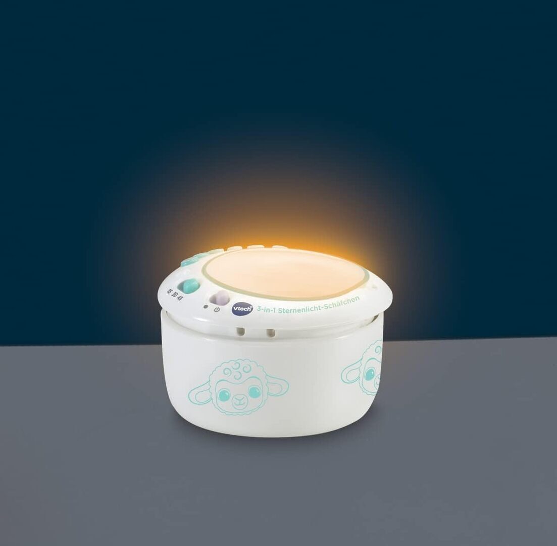 VTech 3-in-1 Sternenlicht-Schäfchen Projektion, Musik & Kuscheltier ab 0,5 Jahr VTech 3-in-1 Sternenlicht-Schäfchen aus weichem Plüsch mit abnehmbarem Projektormodul, 3 Lichtschablonen, 3 Liedern, 40 Melodien, 25 Natur-Sounds, Timer & Geräusch-Sensor, ab 0,5 J., Kunst, Porzellan, Töpferei, Kunst, Porzellan, Töpferei