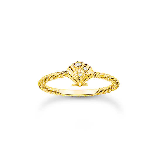 Thomas Sabo Ring Seil Mit Muschel Gr. 52 Gold Thomas, Sabo, Ring, Seil, Mit, Muschel, Gr., 52, Gold, Zubehor, Schmuck, Ring, Gold