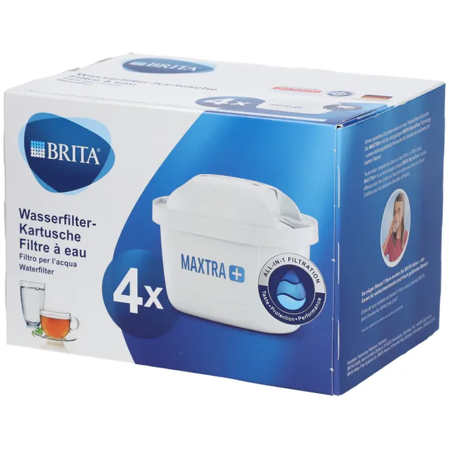 BRITA MAXTRA+ Filterkartuschen - 4 Stück (075262), für BRITA Tischwasserfilter BRITA MAXTRA+ Filterkartuschen - 4 Stück (075262), für BRITA Tischwasserfilter