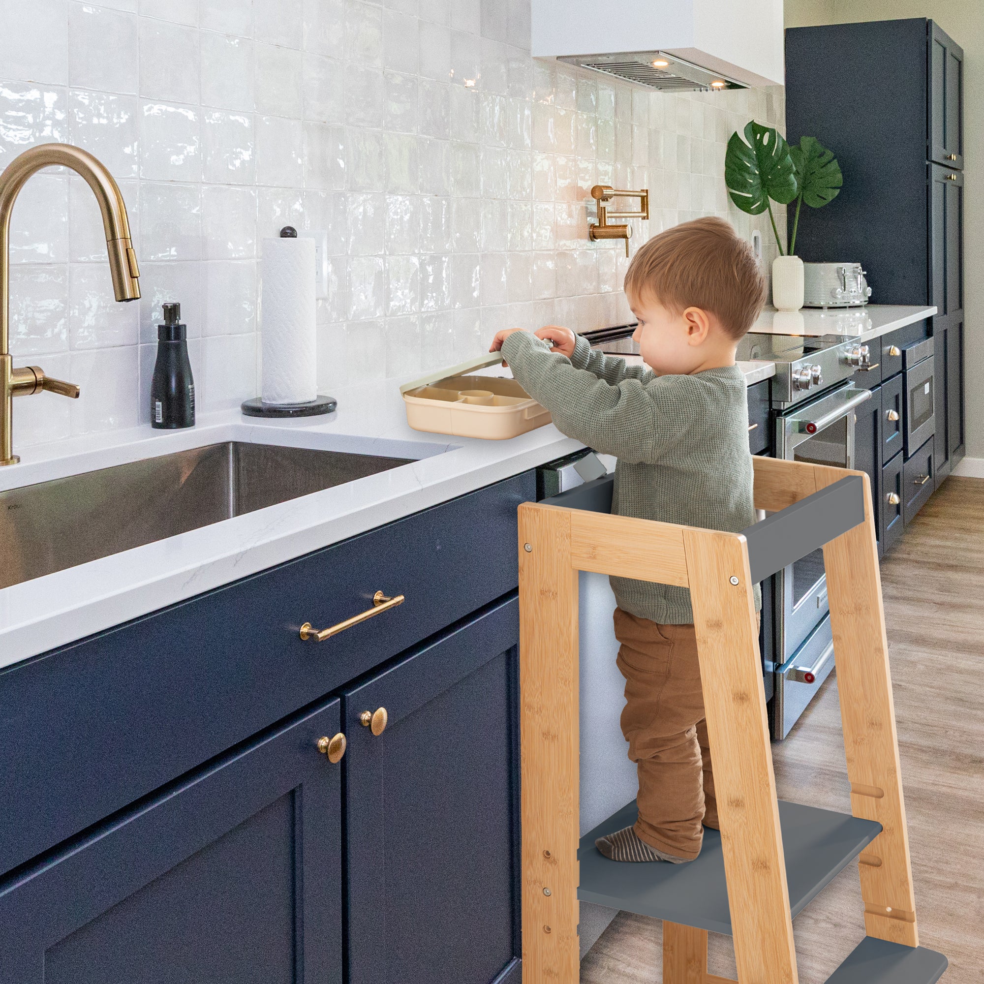 Roba 440113AB Lernturm anthrazit-Bambus – Motorik & Lernen - Produktbild 7