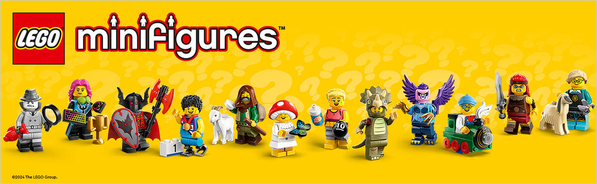 71045_minifigures_1hy24_theme-header_1940x600 Spielzeug, Figur, Person, Comics, Veröffentlichung, Spielzeug, Figur, Person, Comics, Veröffentlichung