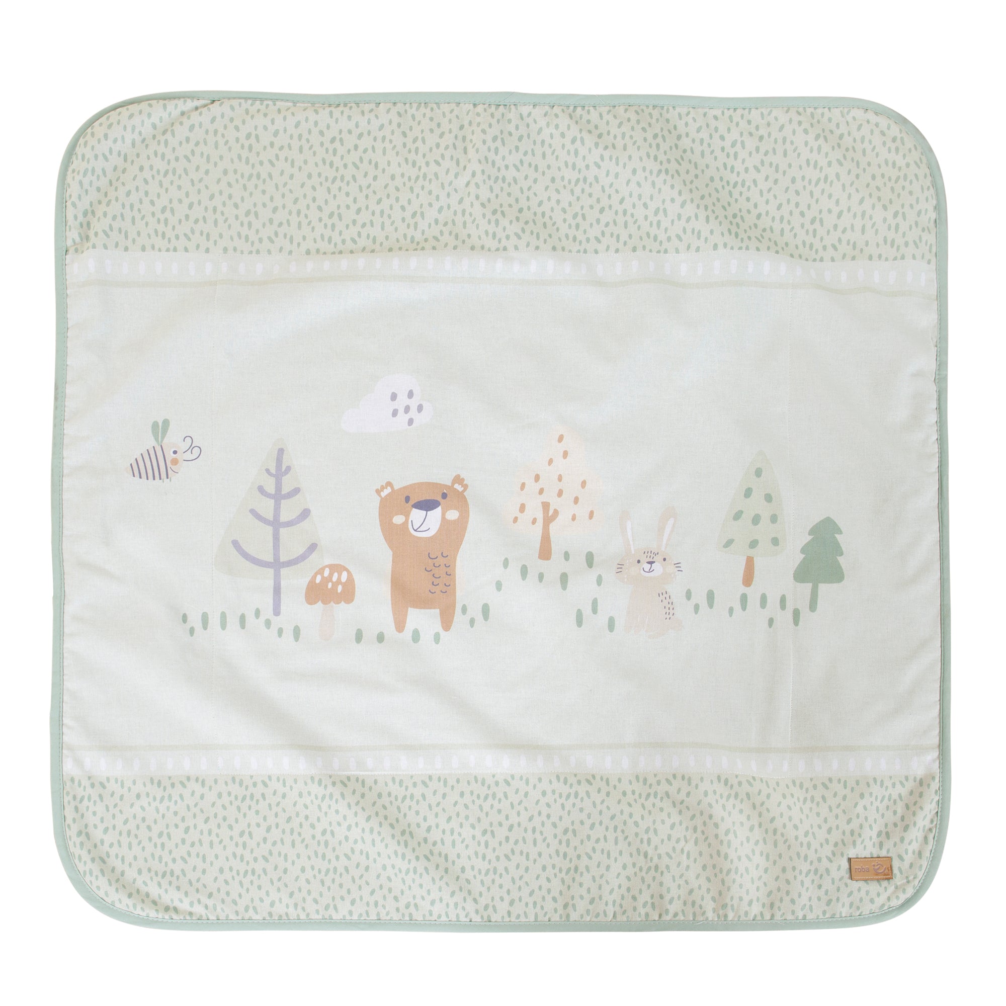 Roba 306100S283 Kuscheldecke Woodland Buddies grün – Heim Textilien - grün - Heim Textilien - Produktbild 1