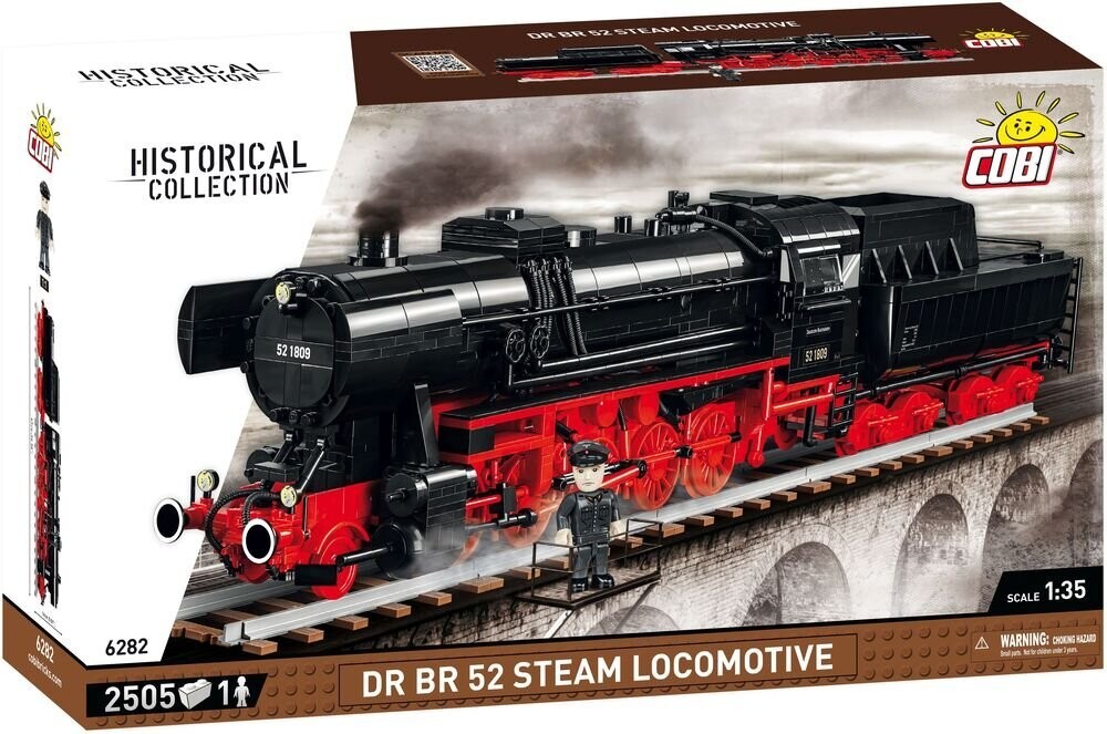 Cobi 6282 DR BR 52 Steam Locomotive Lokomotive, Eisenbahn, Zug, Dampfmaschine, Person, Lokomotive, Eisenbahn, Zug, Dampfmaschine, Person, Lokomotive, Eisenbahn, Zug, Dampfmaschine, Person