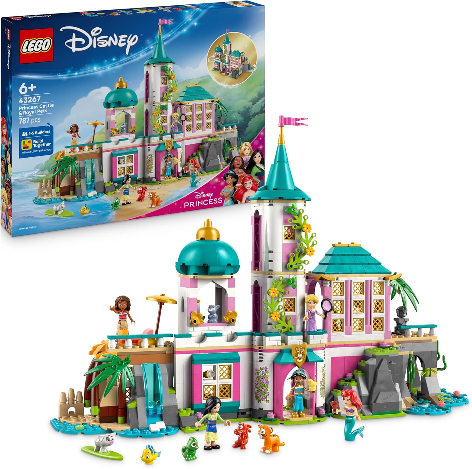 Lego, Disney, Schloss, königliche, Haustiere, Bauset, für, Kinder, 43267, Spielzeug, Person, Spielbereich Lego Disney Schloss königliche Haustiere Bauset für Kinder 43267