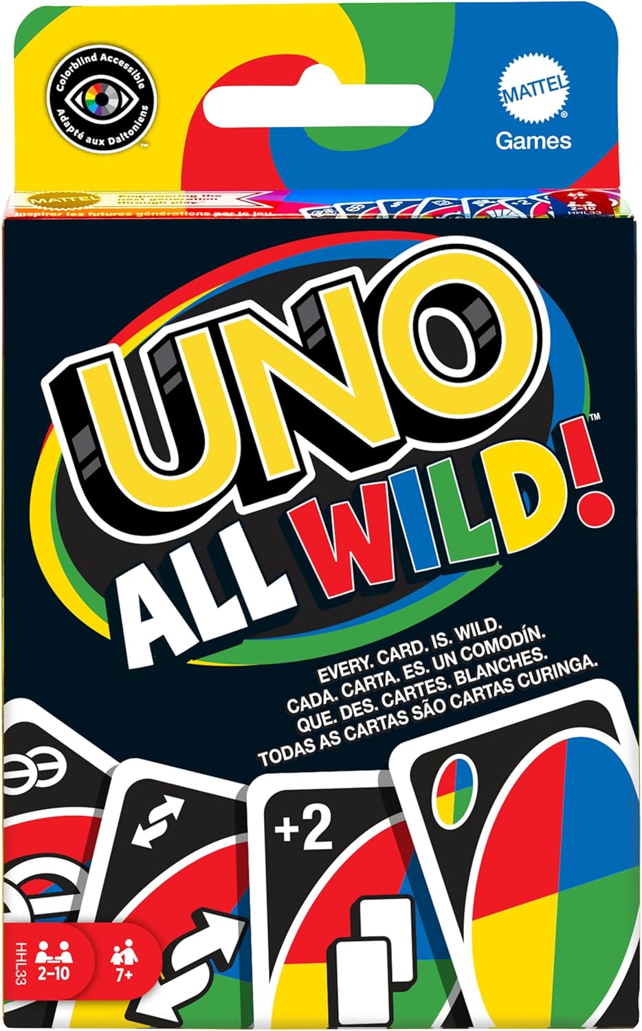 UNO, All, Wild, Das, wilde, Kartenspiel, ohne, Regeln, Mattel, HHL33
