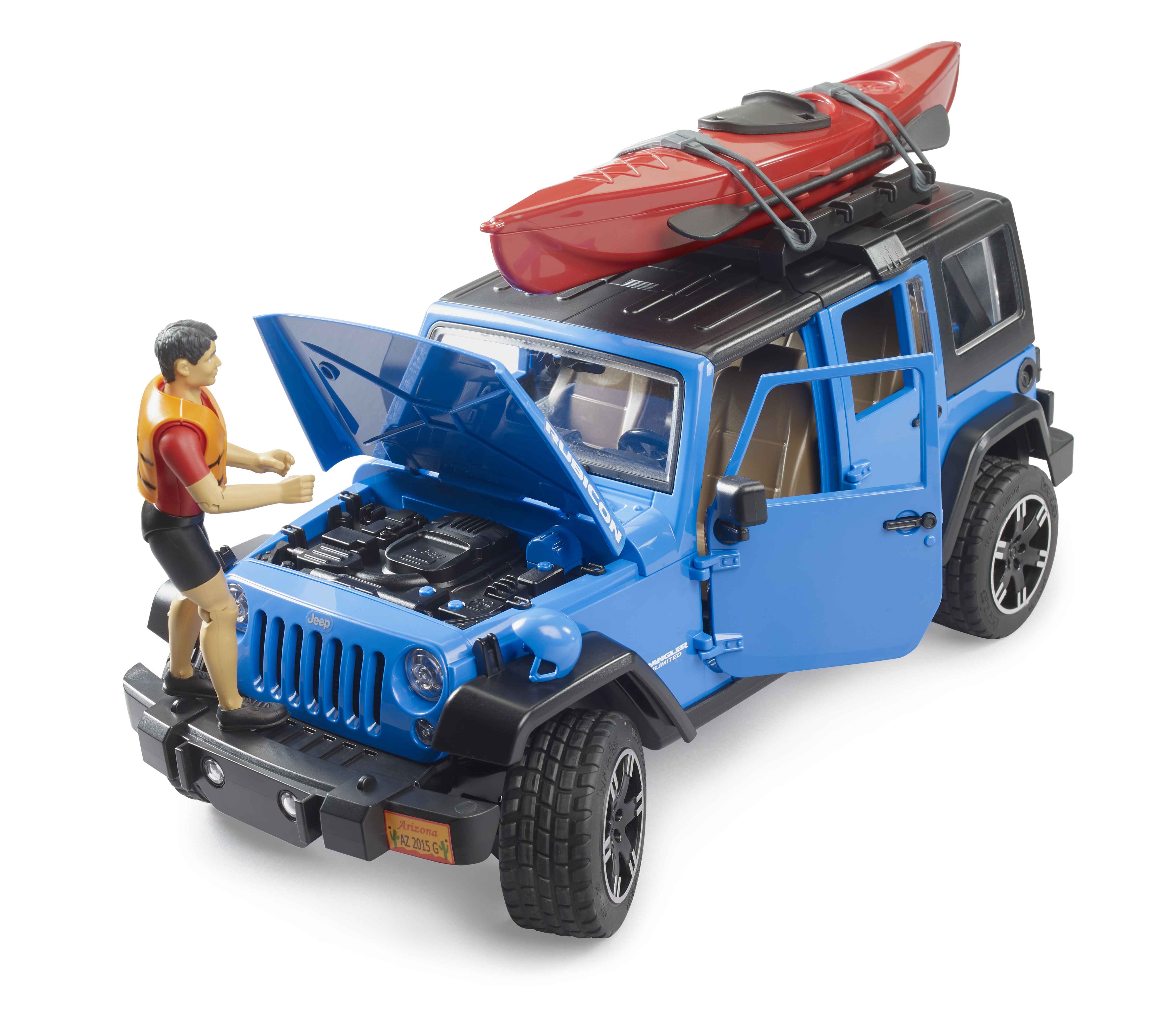 BRUDER 02529 - Jeep Wrangler Rubicon Unlimited mit Kajak und Figur - Bild 2