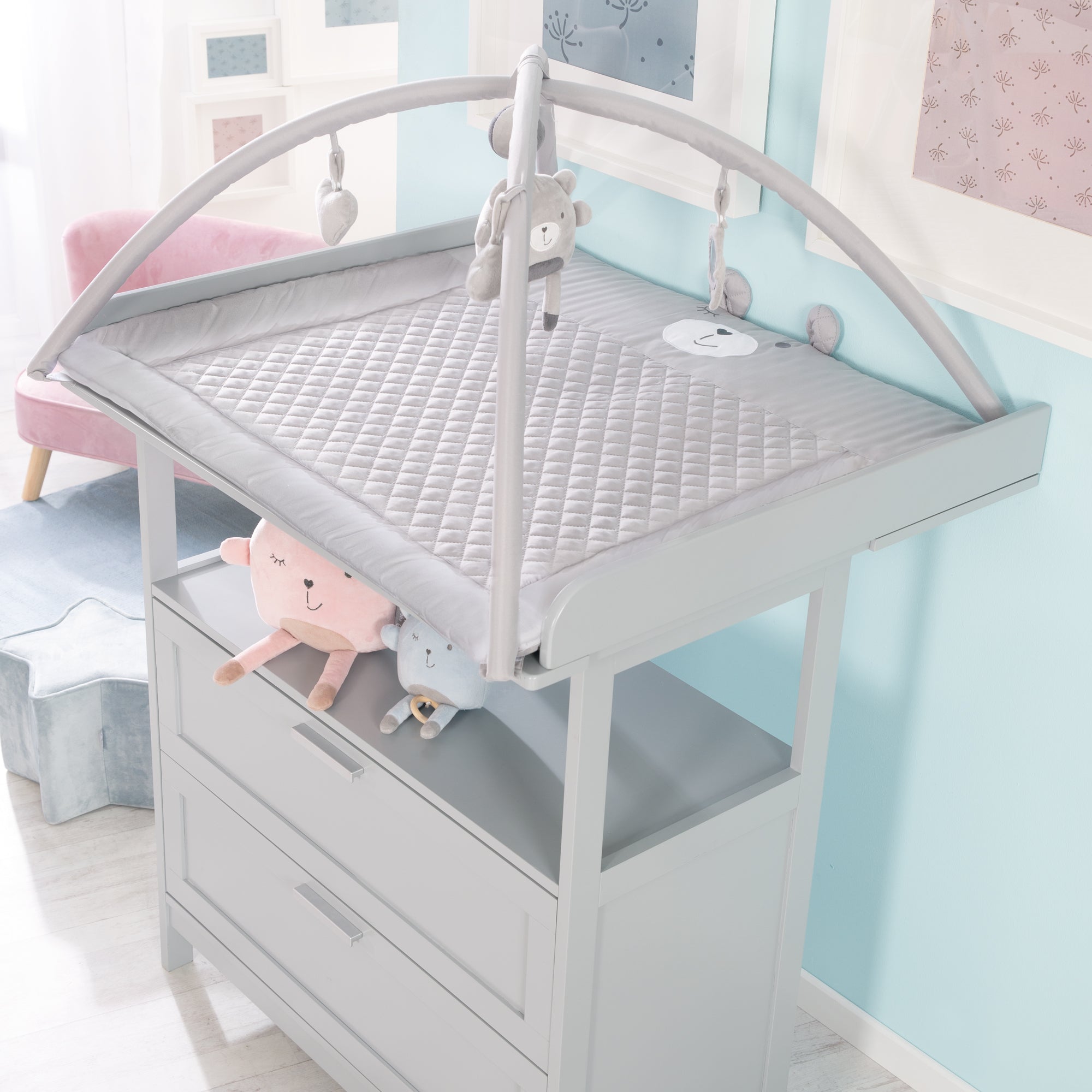 Roba 307076V230 Krabbeldecke+Spielbogen grau – Krabbeldecken - Produktbild 2