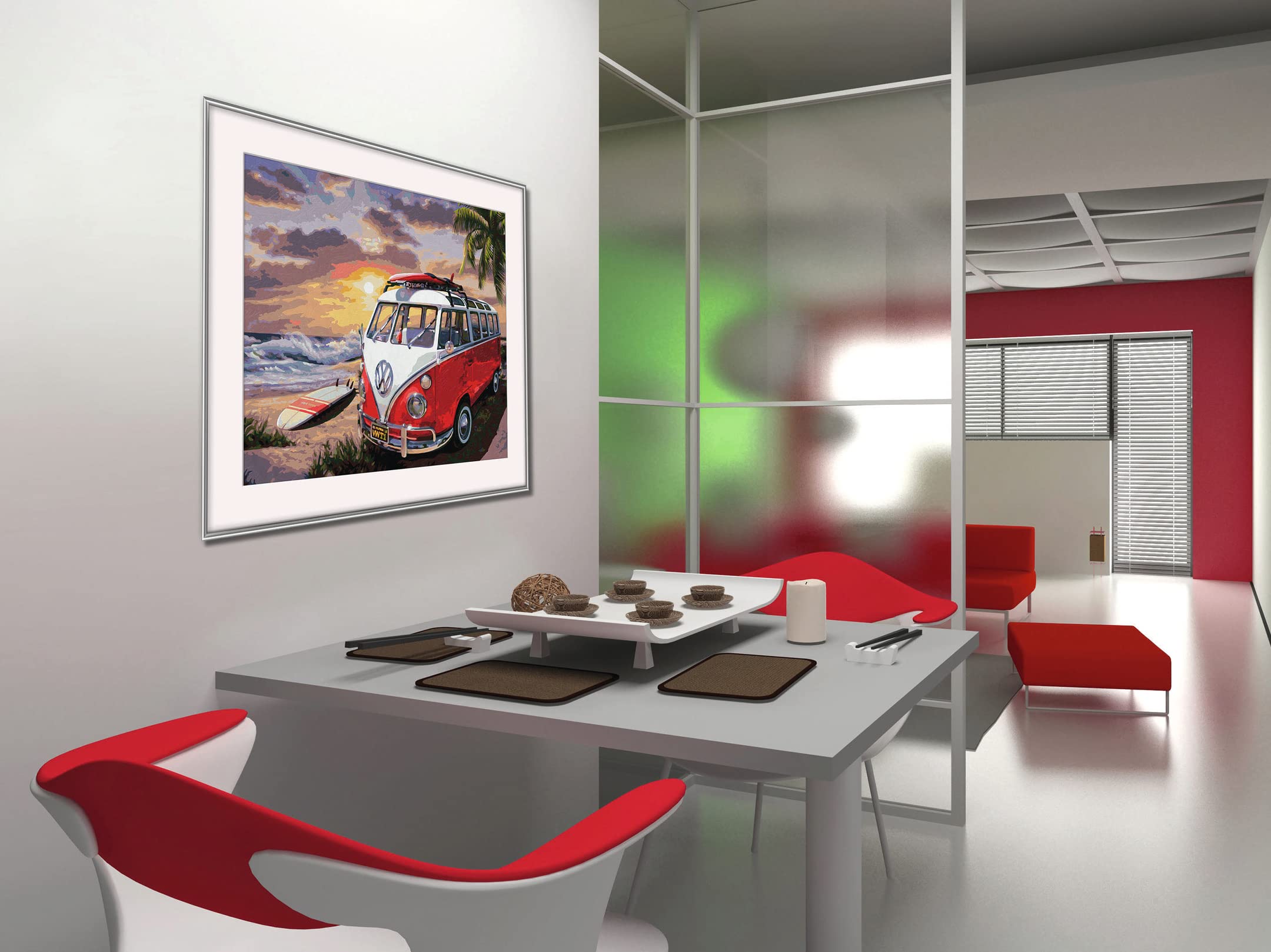 Schipper Mnz - Volkswagen T1 - Kultauto Als Malset Auf Leinwand 609130861 Speisesaal, Esstisch, Tisch, Innenarchitektur, Wohnzimmer