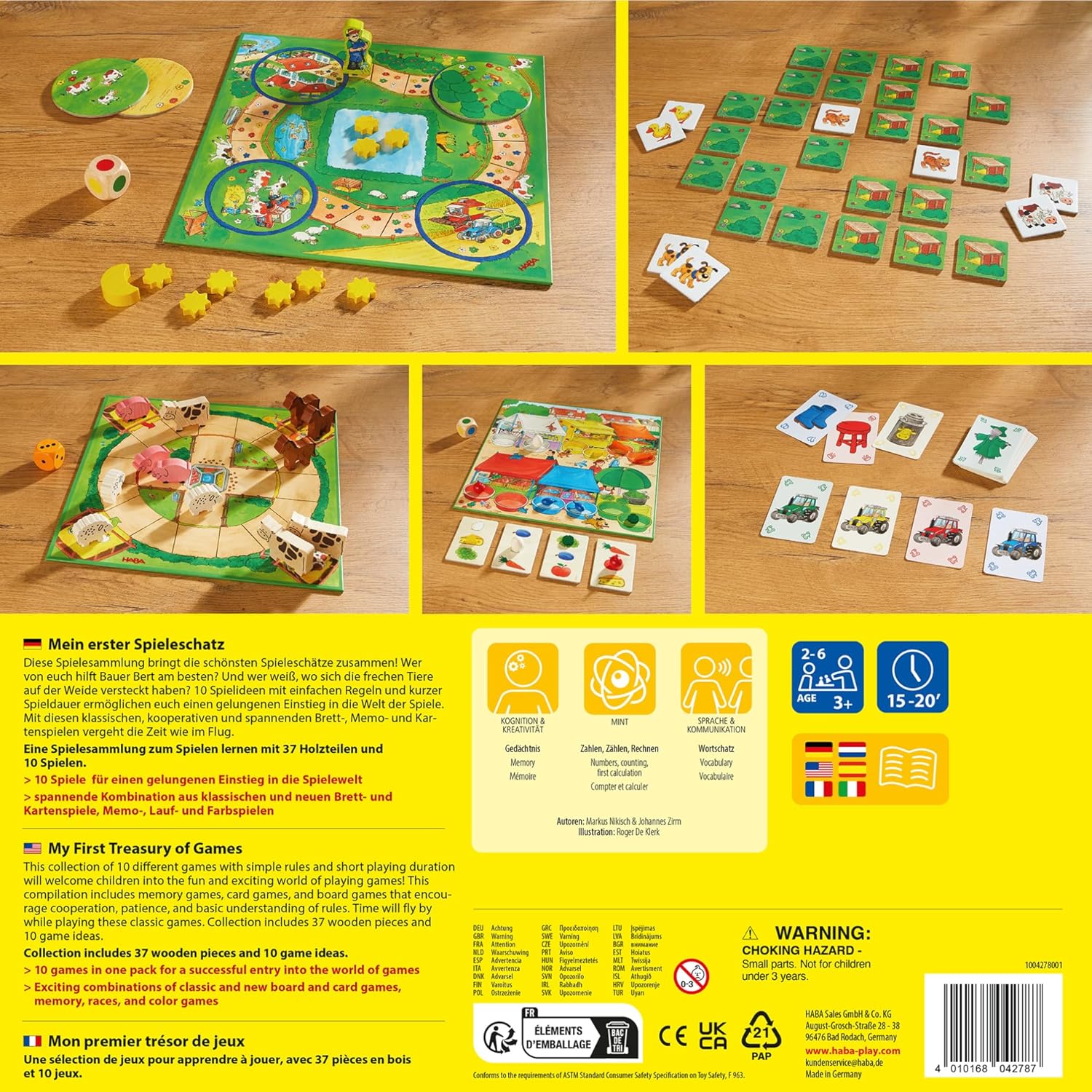 HABA Mein erster Spieleschatz - Große Spielesammlung mit 10 Spielen für Kinder ab 3 Jahren