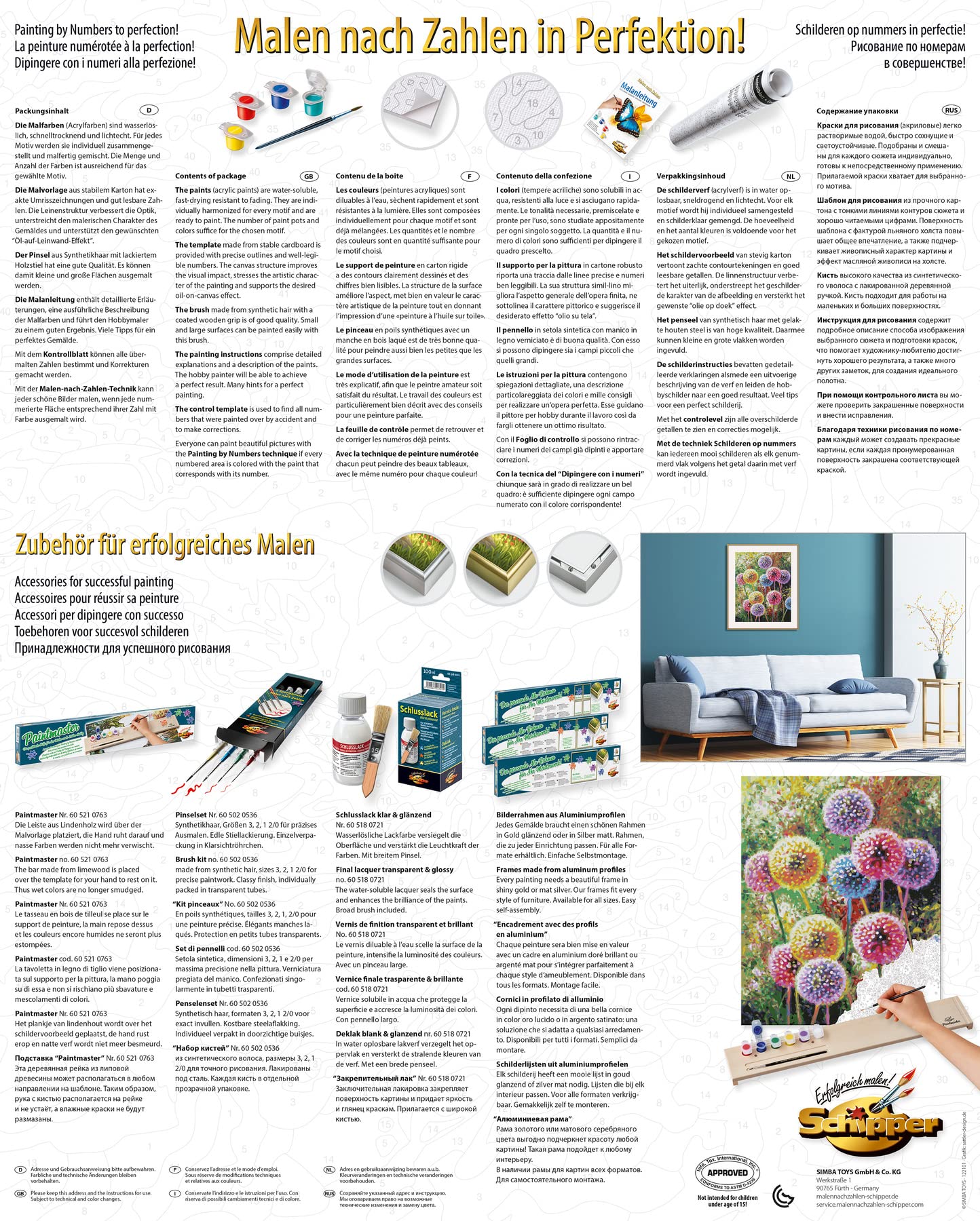 Schipper Mnz - Blütenfeuerwerk - Farbenfrohes Malset Für Kreative Momente 609130872 Werbung, Plakat, Seite, Text