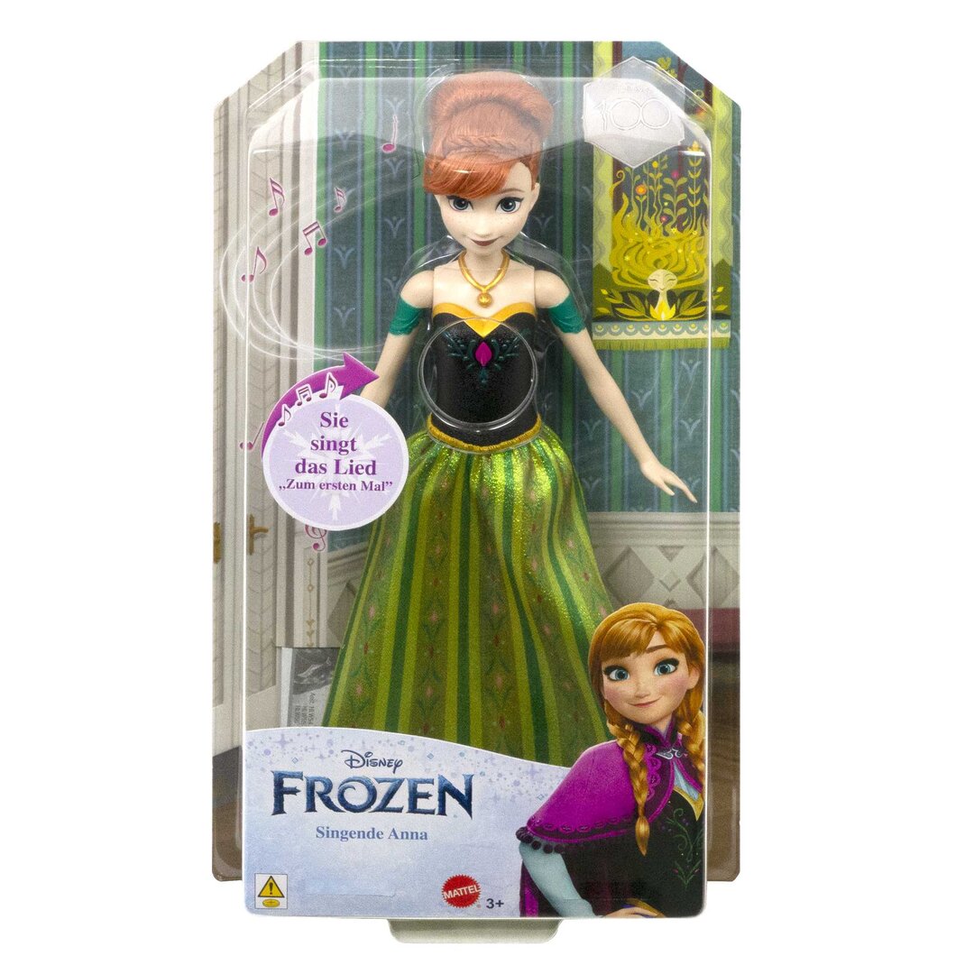 Disneys_Die_Eiskönigin_Anna,_singende_Puppe_(Frozen)_HMG41, Puppe, Spielzeug, Figur, Gesicht, Person