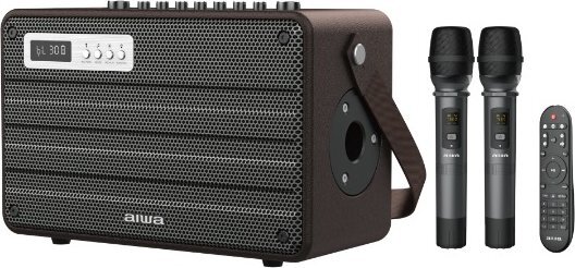 Aiwa_MI-X420_Rätsel_Lite,_Lautsprecher,_100W,_BT,_Braun, Elektrisches Gerät, Mikrophon, Elektronik, Sprecher, Verstärker