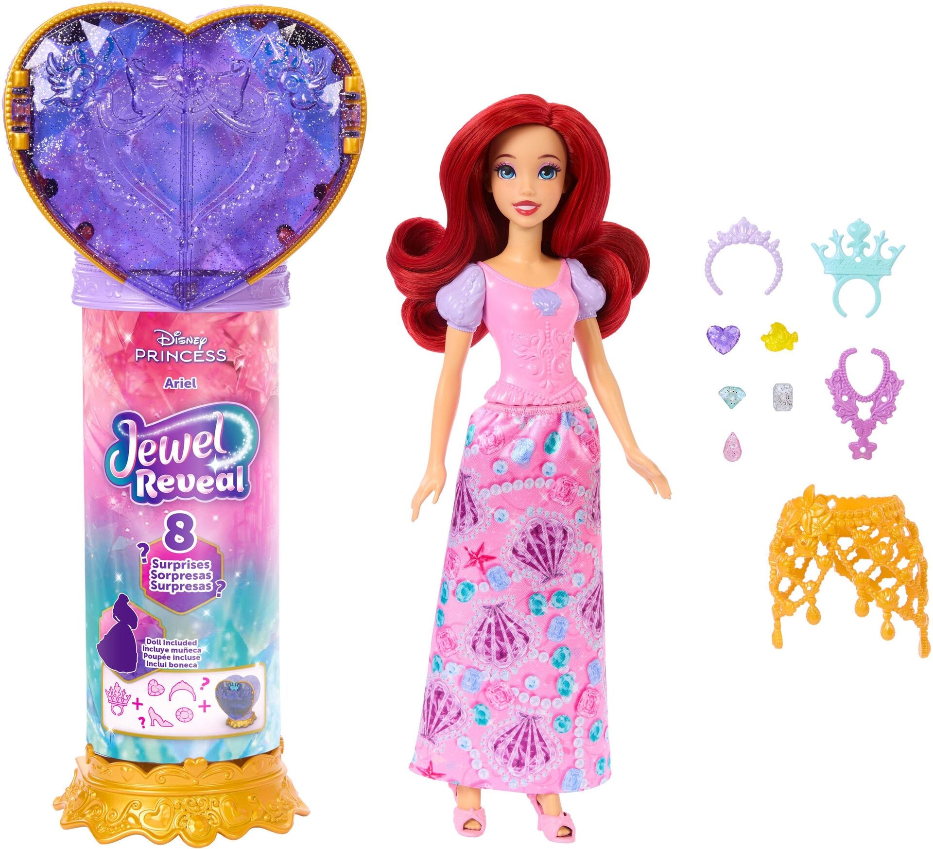 Puppe - Mattel - Disney Prinzessin Juwel Reveal Ariel Puppe - Modell MATTEL JHL49
