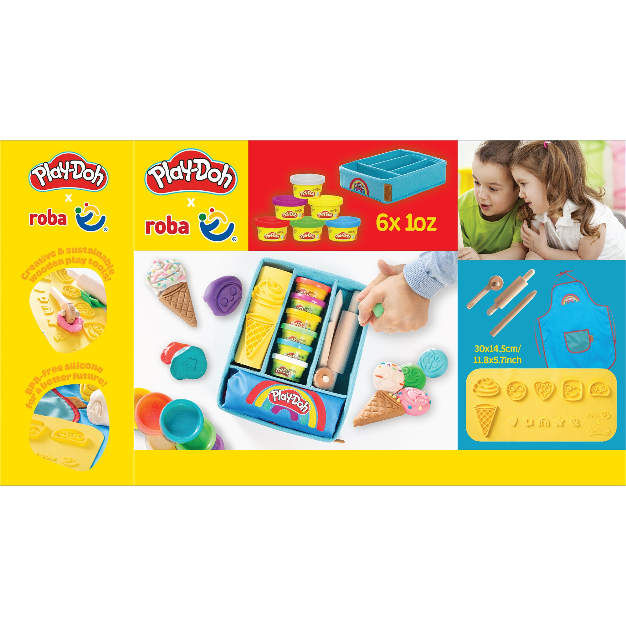 Roba 98155PD13 Spielset "roba x Play-Doh" PlayDoh bunt – Motorik & Lernen - Produktbild 13