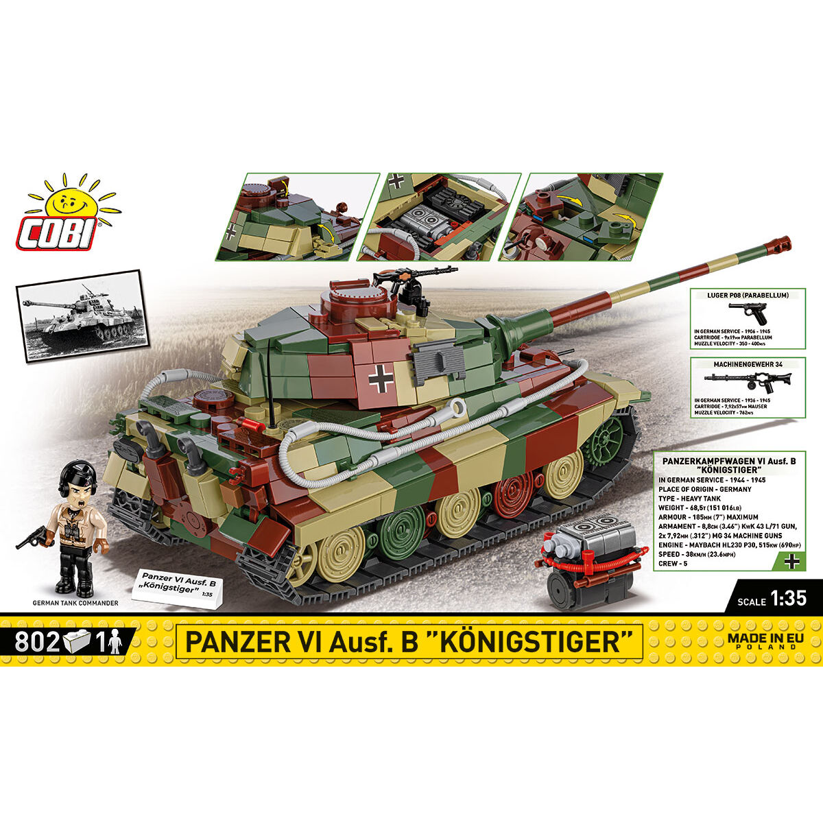 COBI 3113 - PANZER VI AUSF. B Königstiger 1:35 - Bild 4