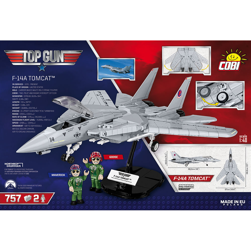 COBI 5811A - F14 TOMCAT - TOP GUN SCALE 1:48 - Bild 4