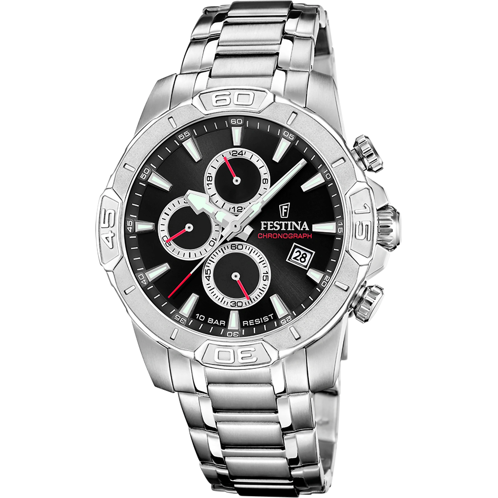 FESTINA Timeless Chronograph F20704 6 – Markante Herren Armbanduhr aus Edelstahl
