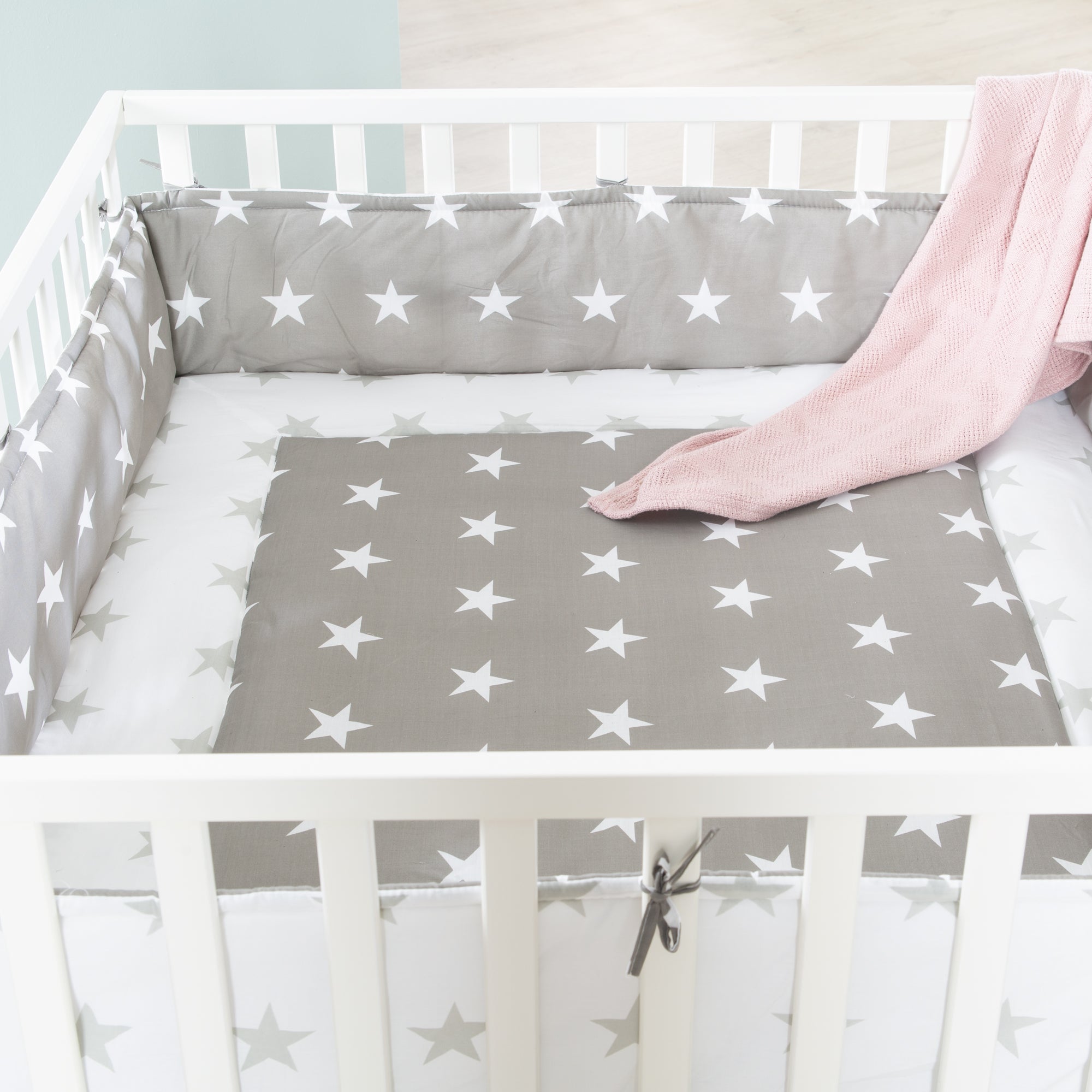 Roba 202300WEV190 Laufgitter 100x100 cm Little Stars weiß - Produktbild 4