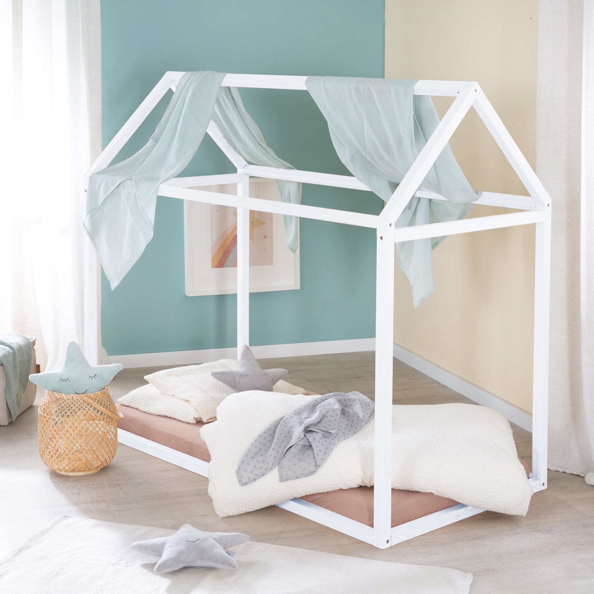 Roba 1061860WEZU Set Hausbett mit Matratze weiß - Produktbild 7