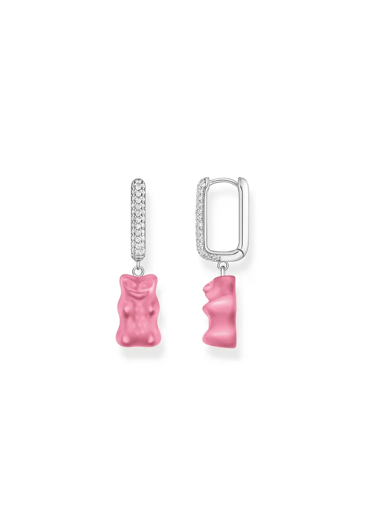 Thomas Sabo Ohrhänger Haribo Creolen Einzel Mit Goldbär Pink Silber CR727-052-9 Thomas, Sabo, Ohrhänger, Haribo, Creolen, Einzel, Mit, Goldbär, Pink, Silber, CR727-052-9