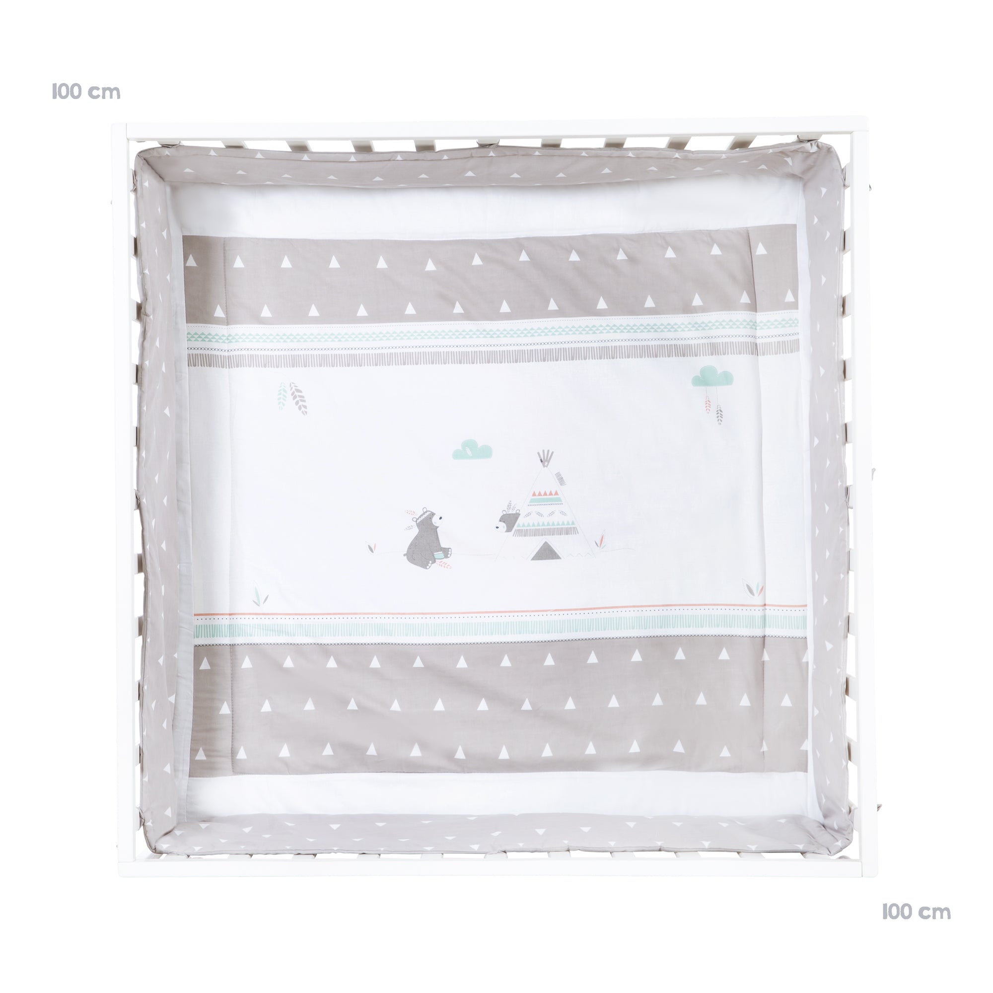 Roba 202046WES198 Laufgitter 100x100 cm Indibär weiß - Produktbild 11