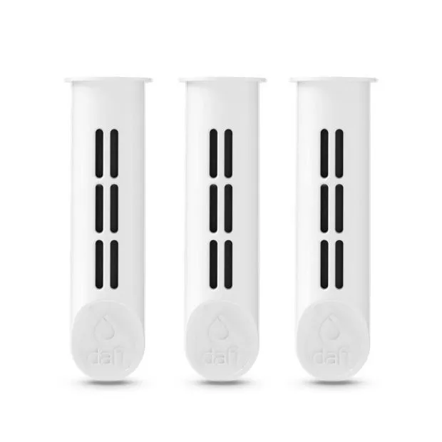 PEARLCO 107842 DAFI Filterkartuschen für Trinkflasche Soft & Solid – 3 Stück – Weiß