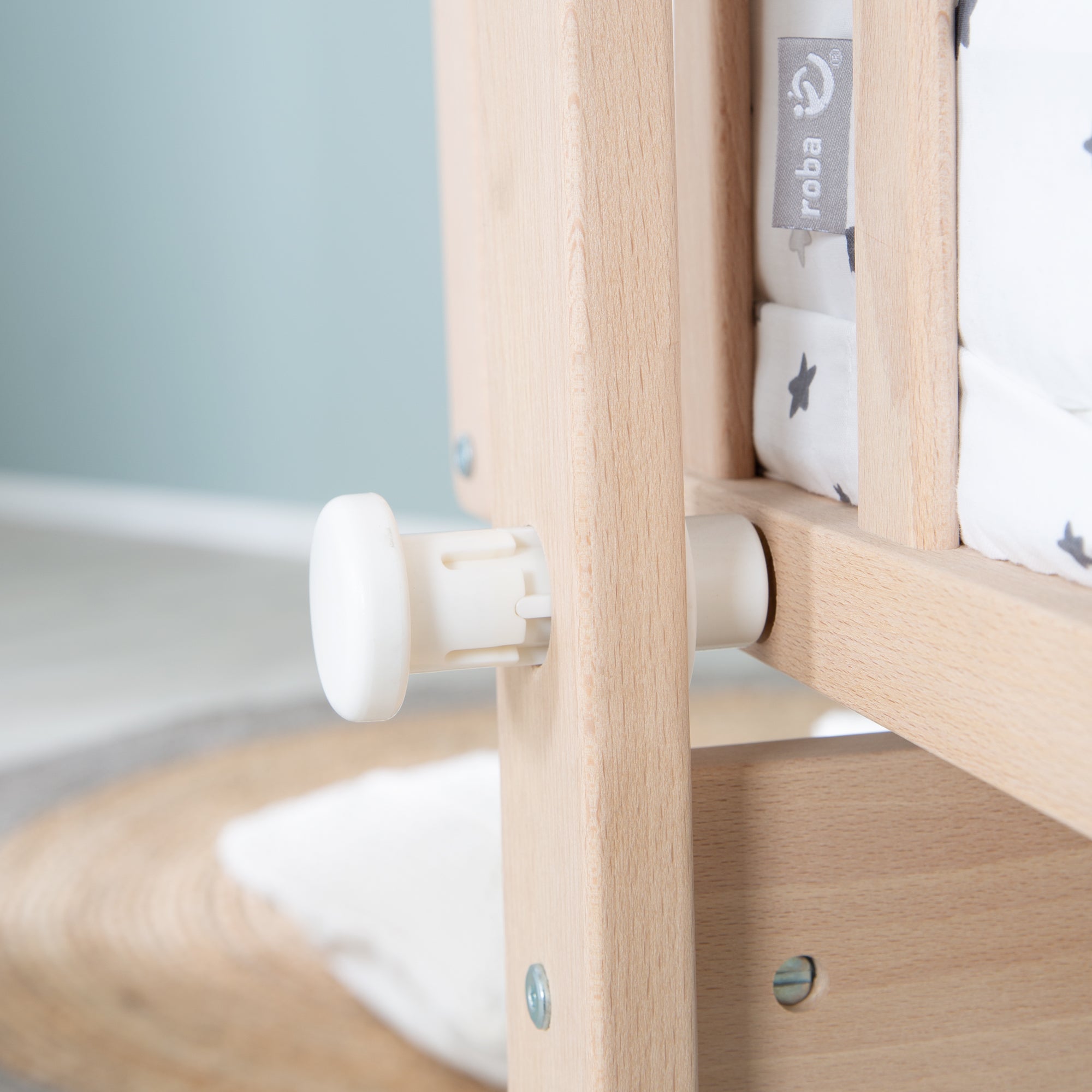 Roba 8955NAV235 Komplettwiegenset Sternenzauber grau Bio Buche natur - Produktbild 6