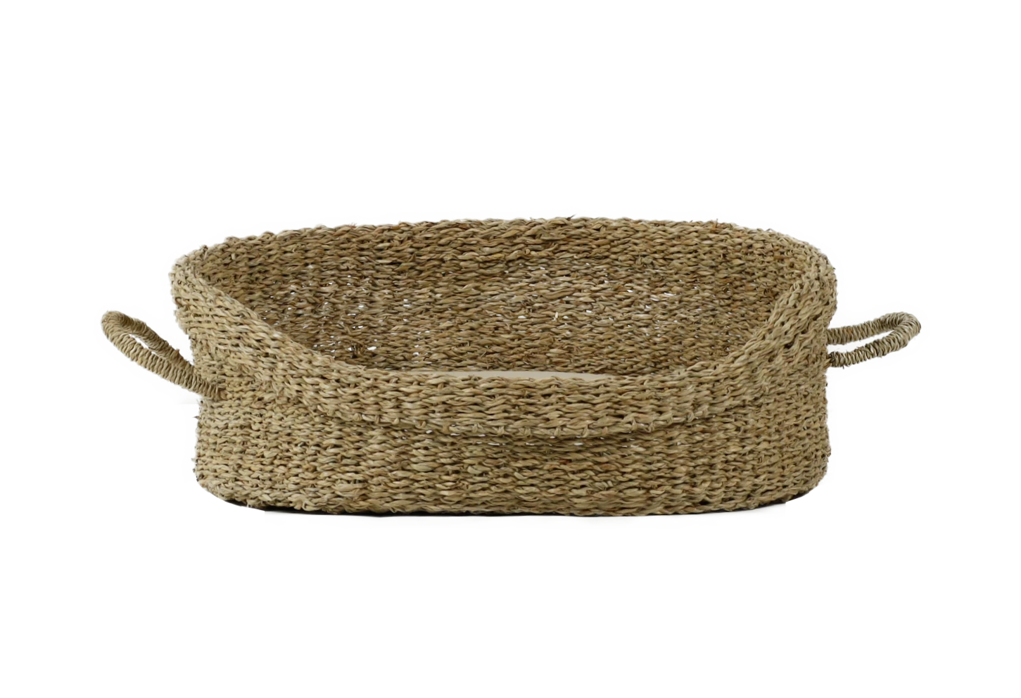 Rohrschneider RS 22359 Tierkorb Seegras mit Henkel – Korb mit herausnehmbarem Kissen GR.1