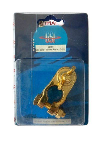GSI GBTAP, Batterie-Klemme, Plus, vergoldet M8, Anschluss für Ringkabelschuhe 2x10MM²