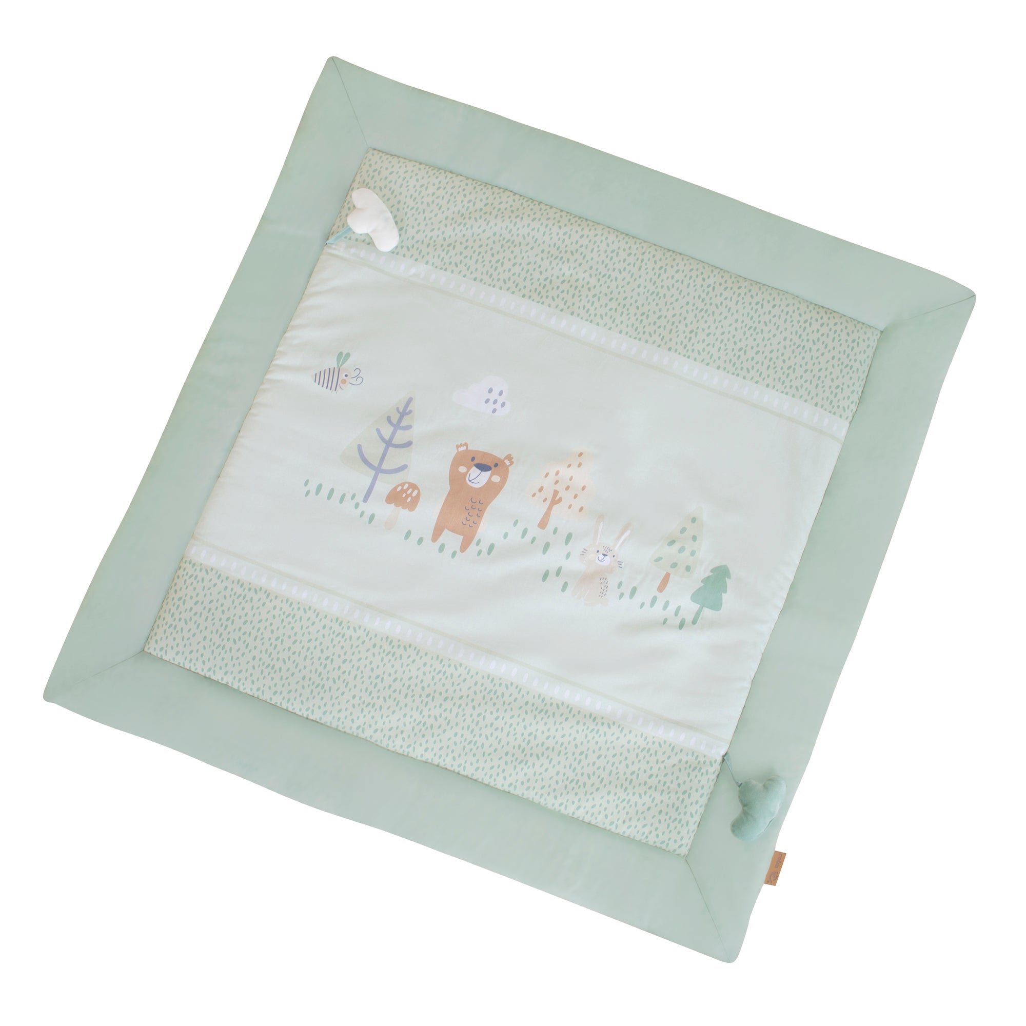 Roba 1406S283 Spiel- Krabbeldecke Woodland Buddies grün – Krabbeldecken - grün - Krabbeldecken - Produktbild 1