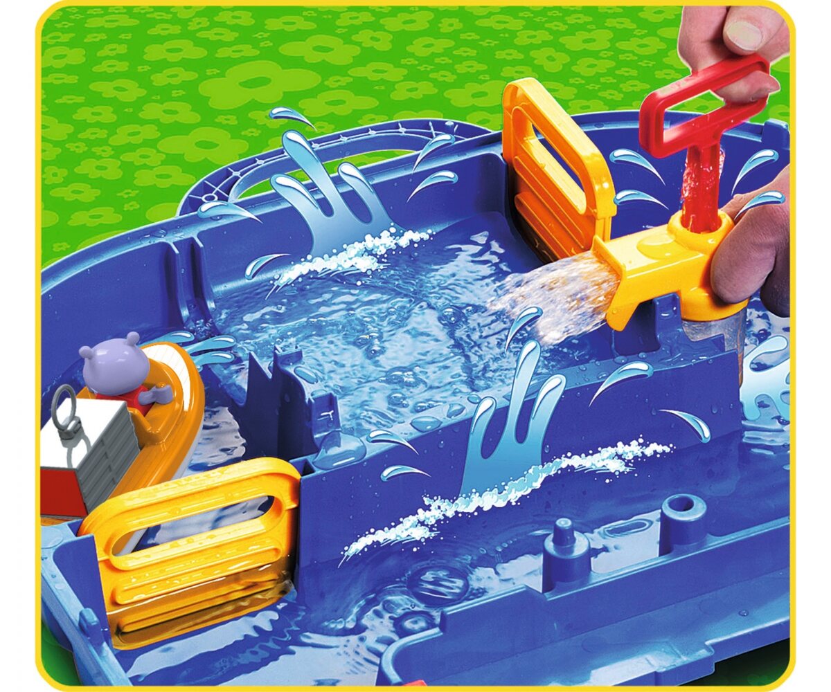 Aquaplay 8700001516 Wasserbahn Set "Schleusenbox", 25-teilig