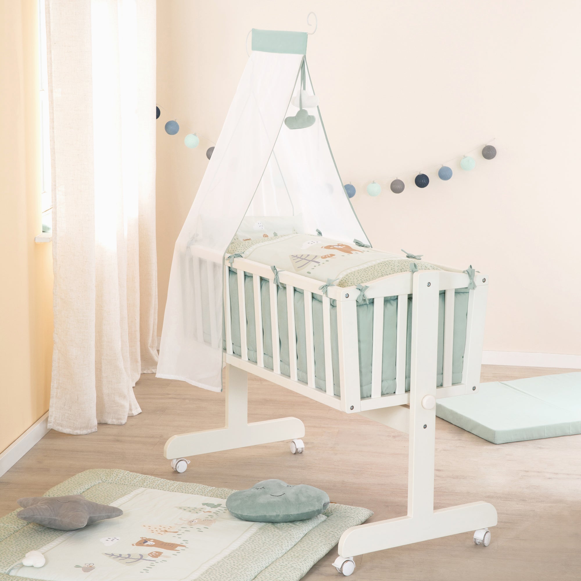 Roba 8950WES283 Komplettwiegenset Woodland Buddies weiß - Produktbild 2