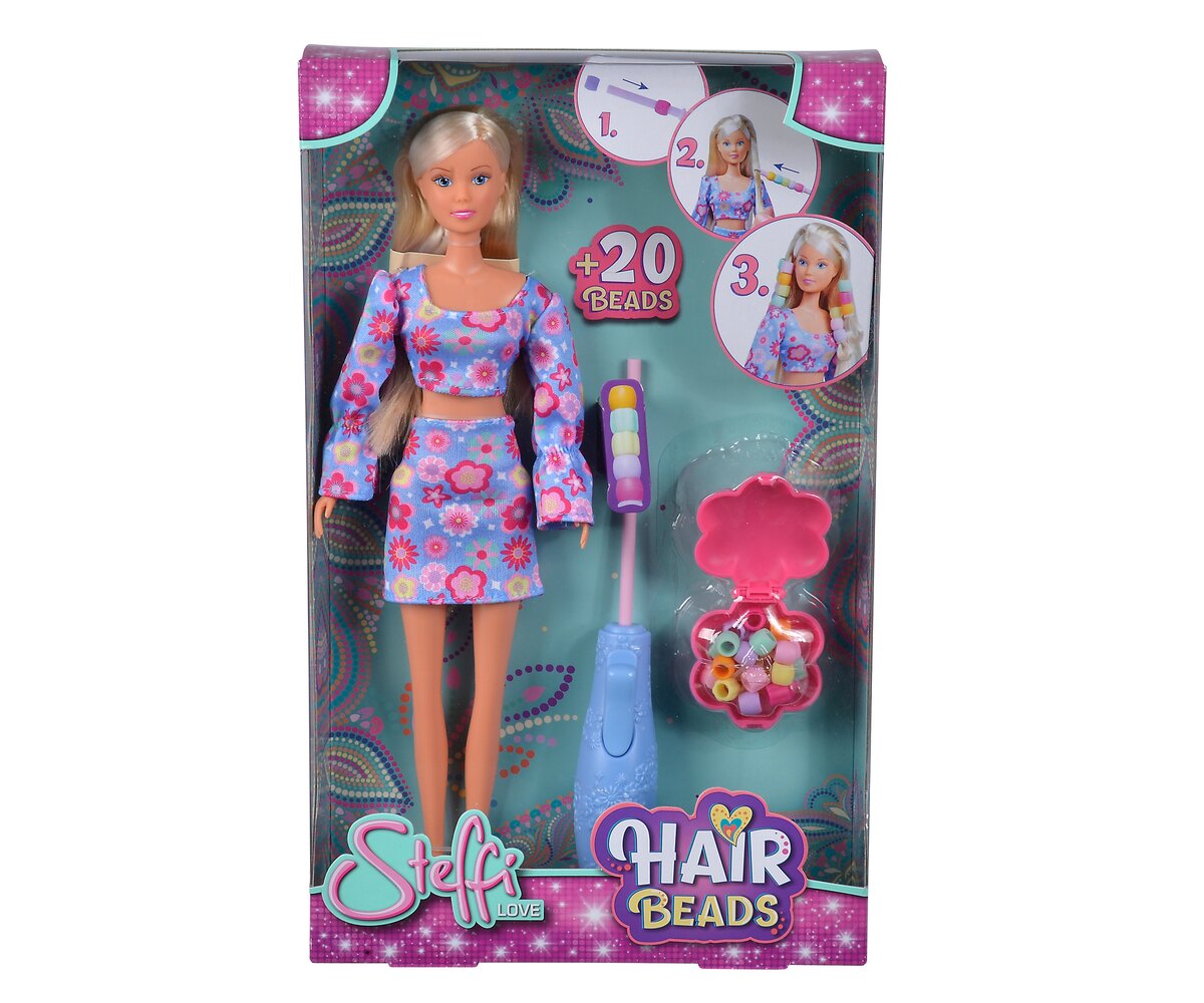 Steffi LOVE Hair Beads 105733652 Steffi, LOVE, Hair, Beads, 105733652, Figur, Puppe, Spielzeug, Barbie, Person