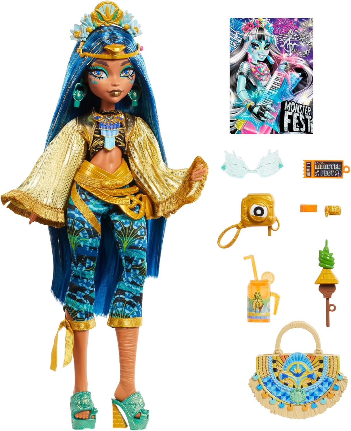 Monster High Cleo de Nile Monster Fest Puppe HXH81 Figur, Person, Spielzeug, Puppe