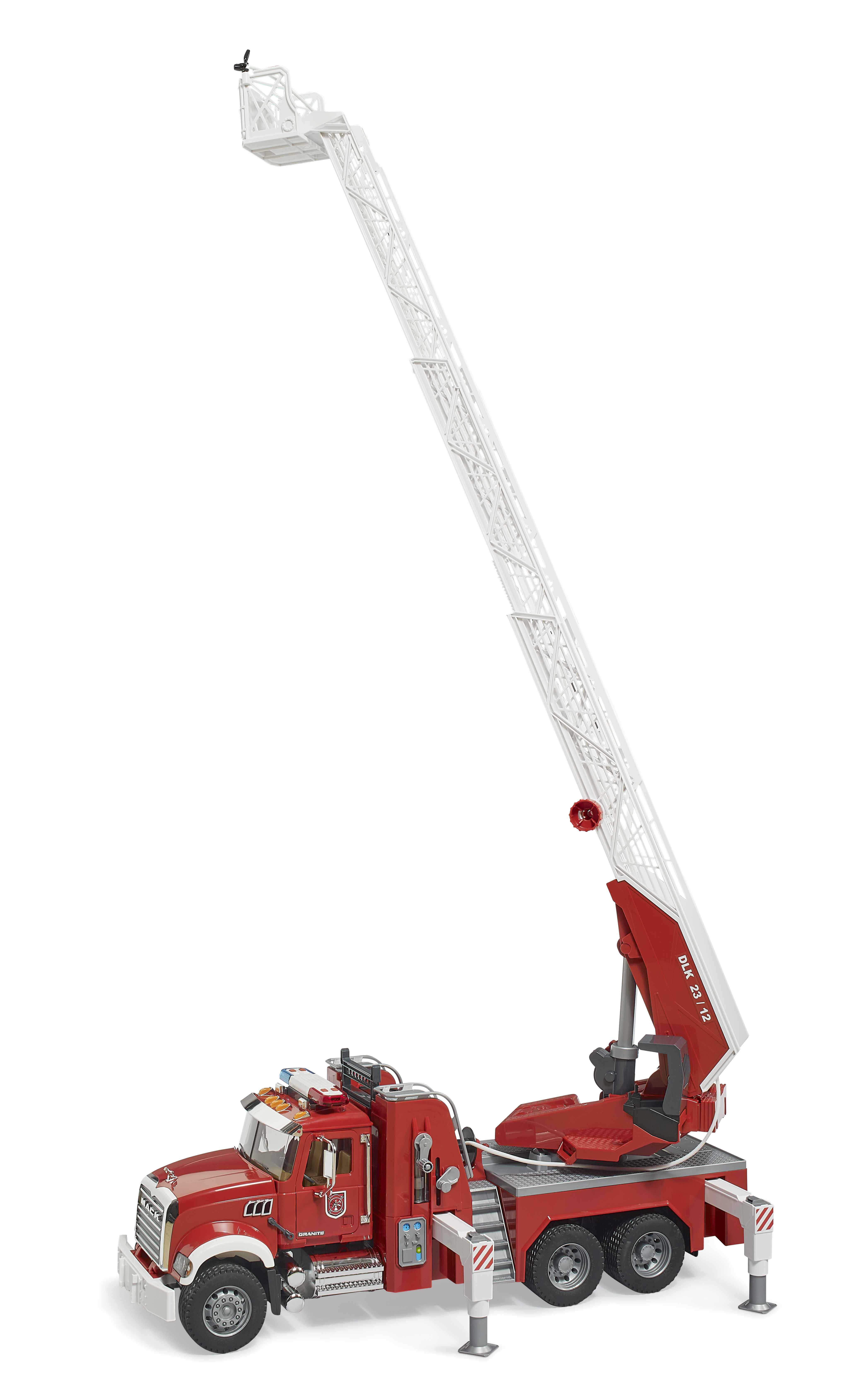 BRUDER 02821 - MACK Granite Feuerwehrleiterwagen mit Pumpe - Bild 9