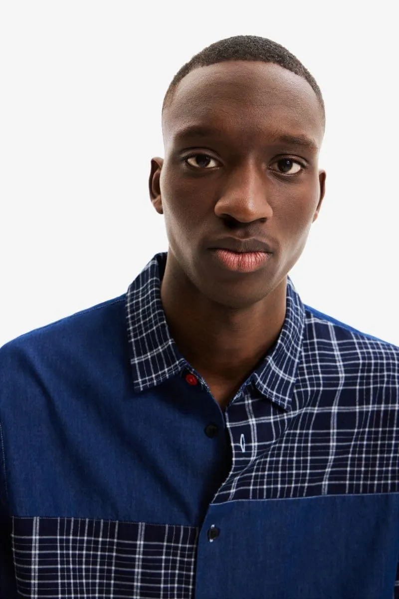 Desigual Herren Hemd - Blau, Kariert 22WMCW195008/XL GR. XL