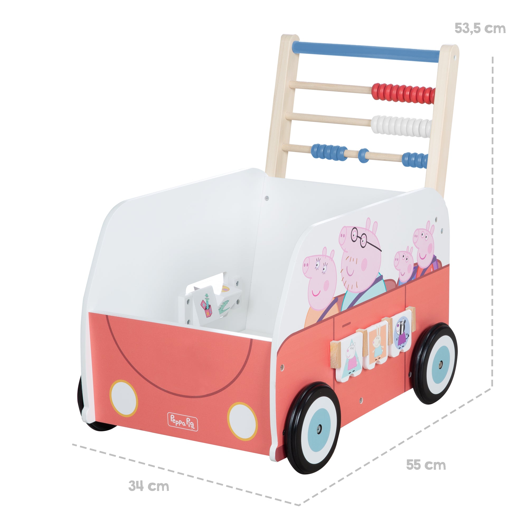 Roba 460157PP1 Bully-Schiebebus Peppa Pig weiß – Puppenmöbel & Häuser - Produktbild 8