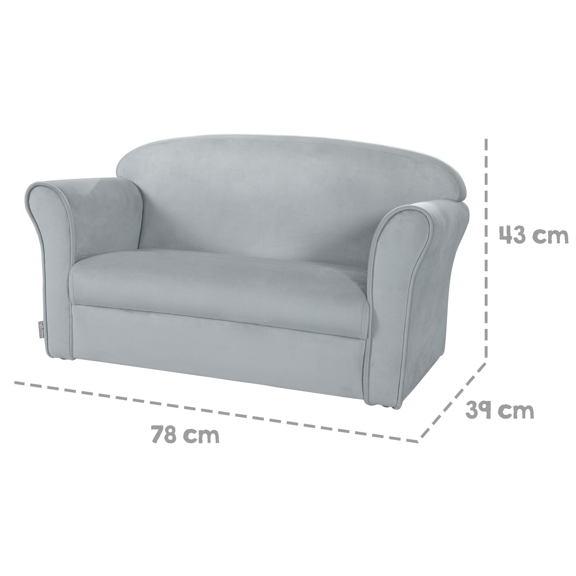 Roba 450111GA Kindersofa grau – Spielmöbel - Produktbild 7