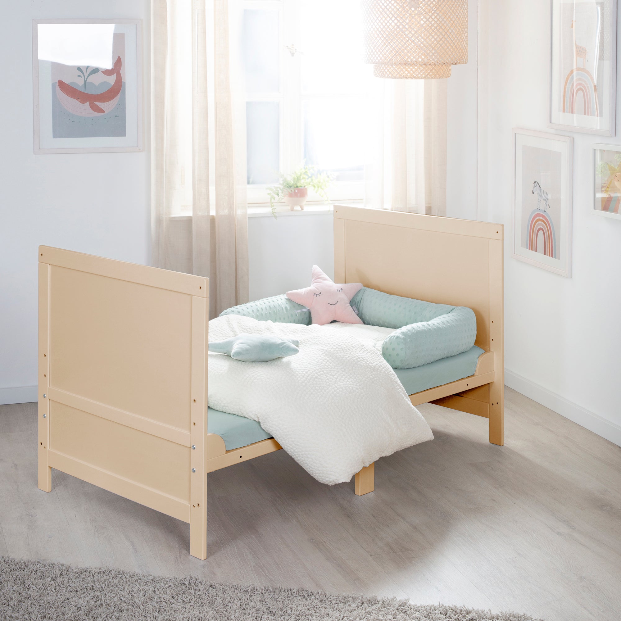 Roba 0194NAM Kombi-Kinderbett 70x140 cm + Matratze natur lackiert – Komplettbettsets & Einzelbetten - Produktbild 11