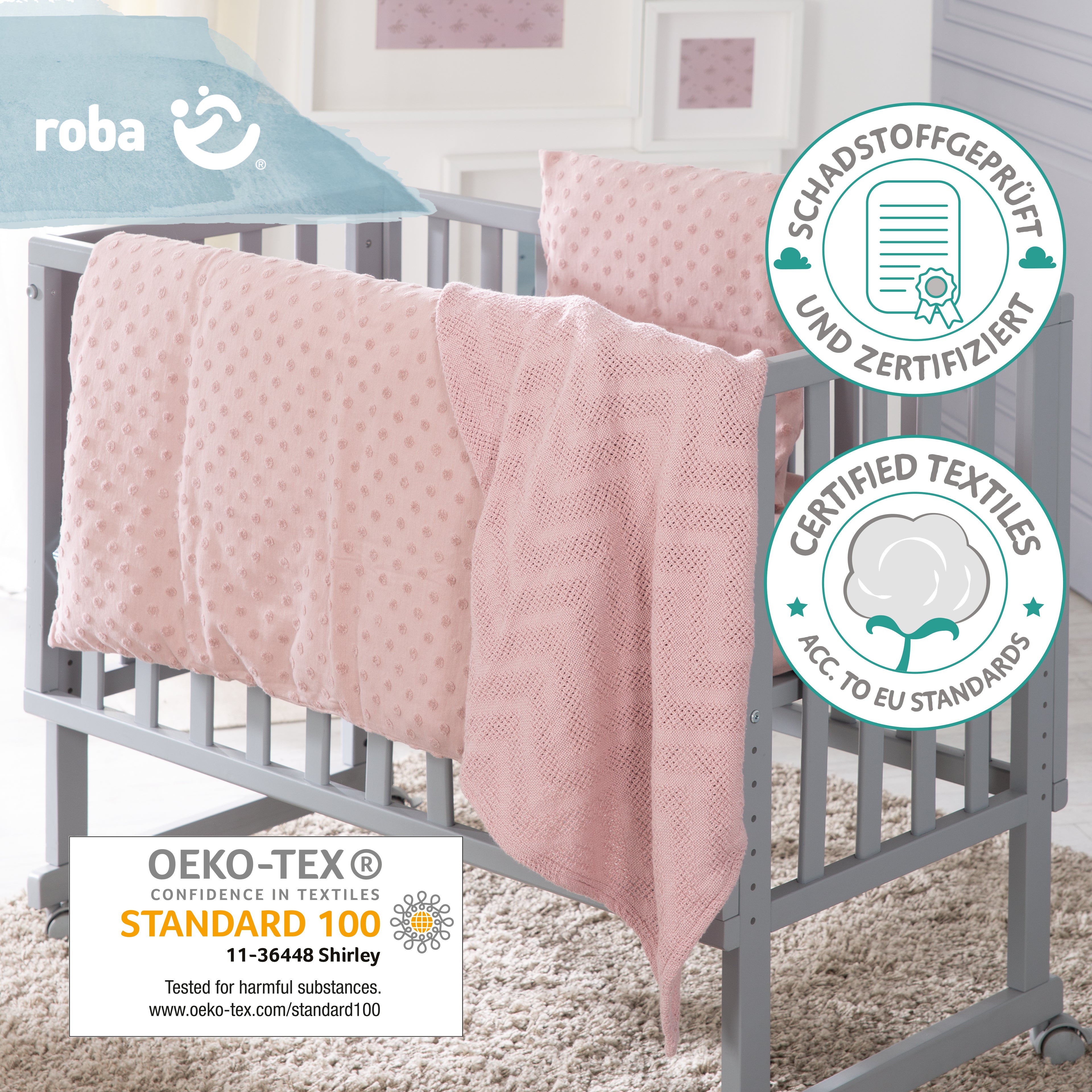 Roba 226S04T3 Geschenkset BIO-Jersey Schlafen kl rosa alt rosa – Heim Textilien - Produktbild 3