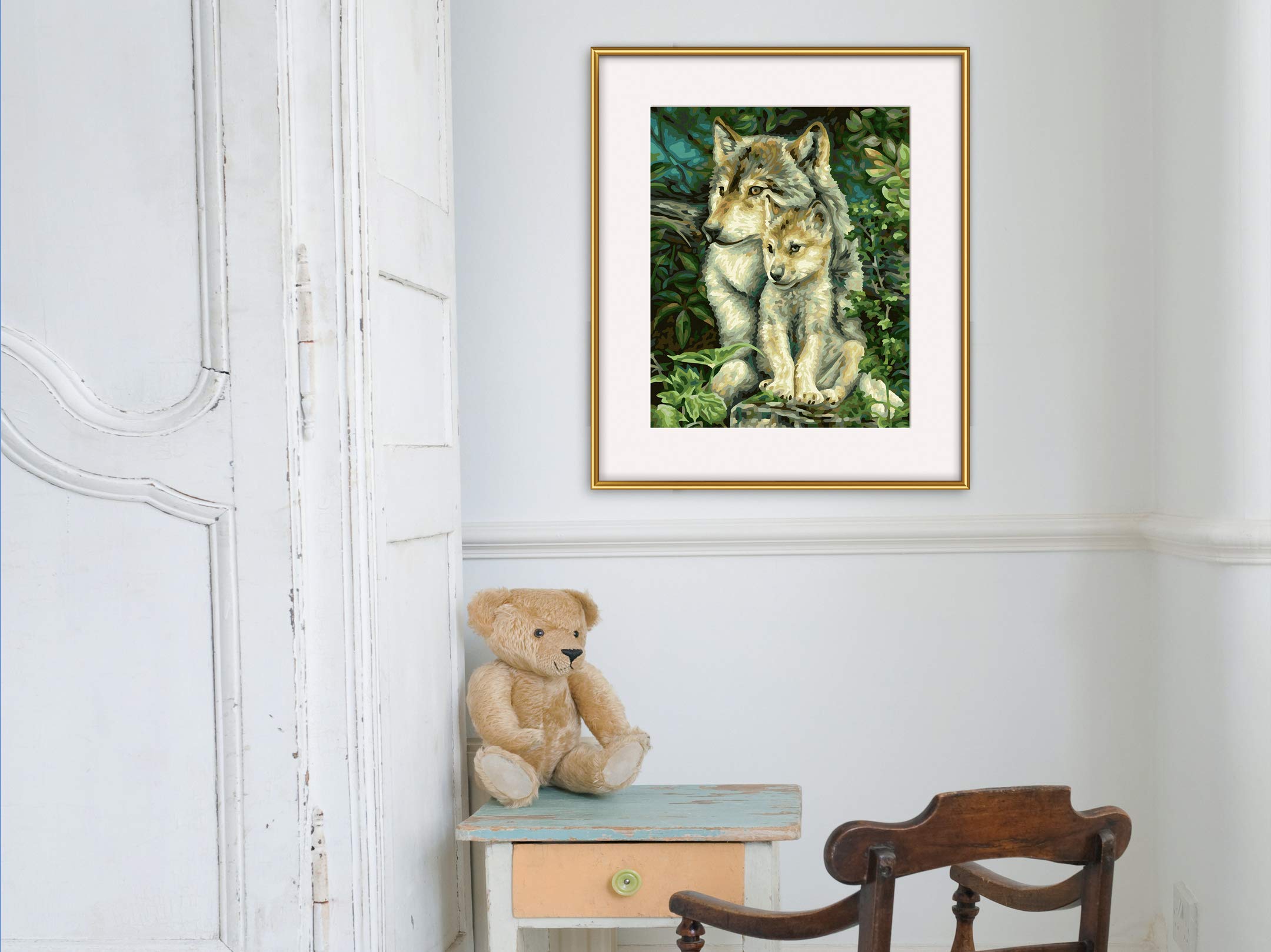 Schipper Mnz - Wolfsmutter - Ausdrucksstarke Tierliebe Auf Leinwand 609240838 Kunst, Malerei